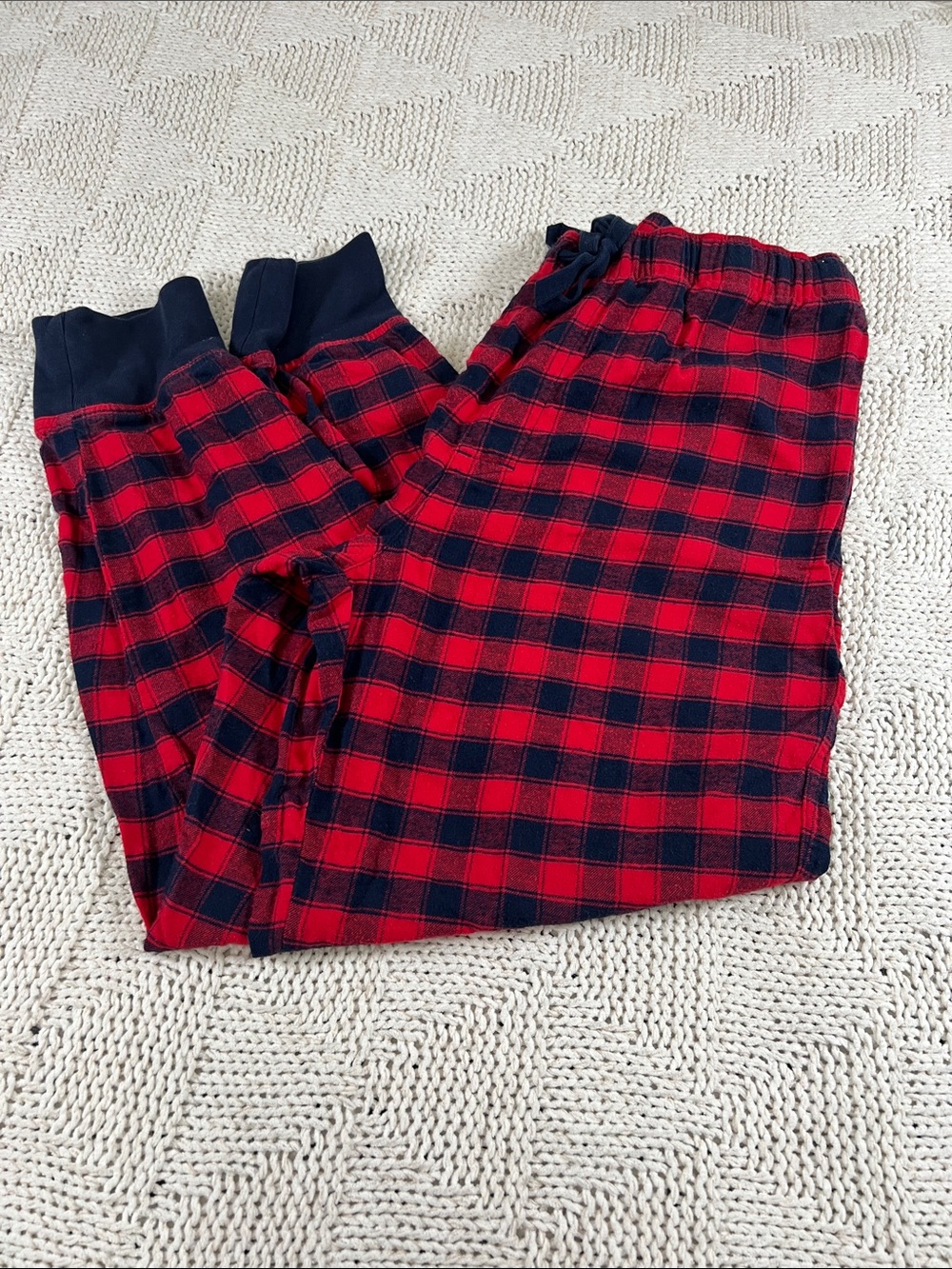 GAP Red and Navy Plaid Flannel Pajama Pants